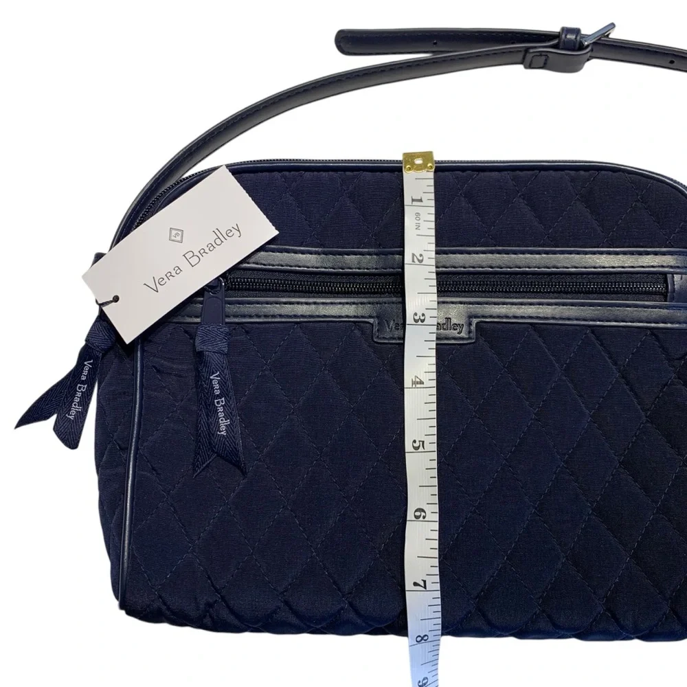 Vera Bradley Navy Quilted RFID Crossbody Purse Trimmed Collection NWT